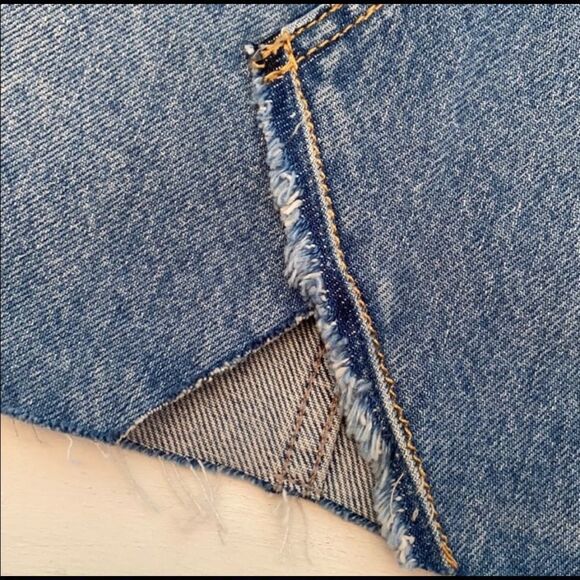 Free People Skirt Jean Skirt Hallie Mini Denim Size 27 - Picture 8 of 10